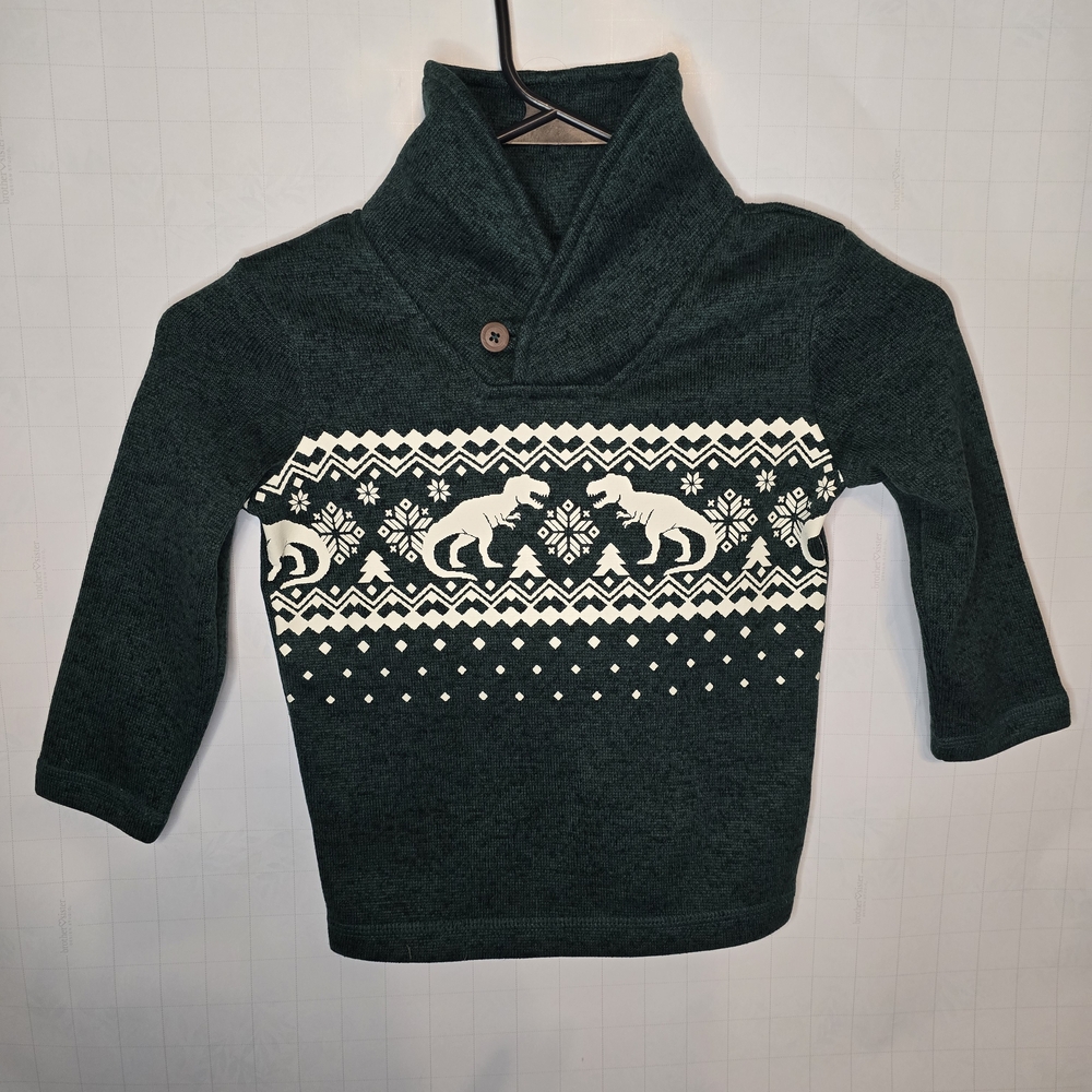 Jumping Beans Teal Dinosaur Sweater